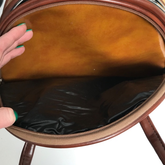 Embossed Vinyl Vintage Southwest Floral Painted Purse with Ball Clasp - Picture 6 of 6